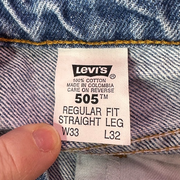 Levi's vintage Men's Light Blue Straight Jeans 505 33x32 - Picture 4 of 9